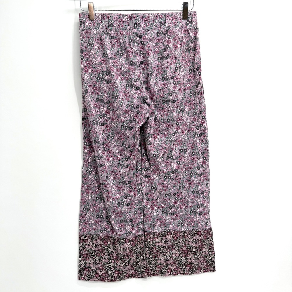 Pact Organic Cotton Floral Wide Leg Lounge Pants Size S Purple Pajama PJ - Picture 4 of 10
